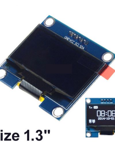 1.3″ OLED 4pin LCD LED Display Module I2C IIC Communicate – White 128×64